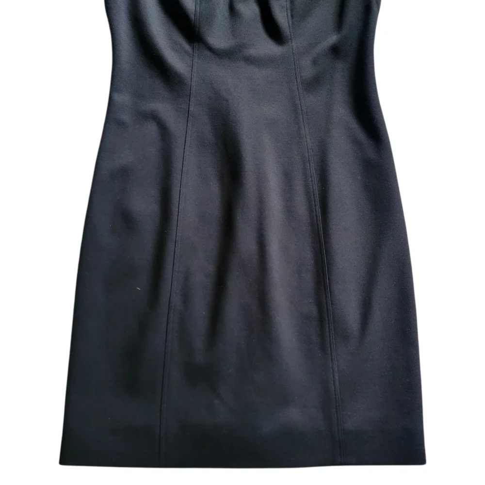 NWT DEITY New‎ York Black Sleeveless Cut-Out Mini A-line Minimalist Dress Size 8 - Picture 6 of 11
